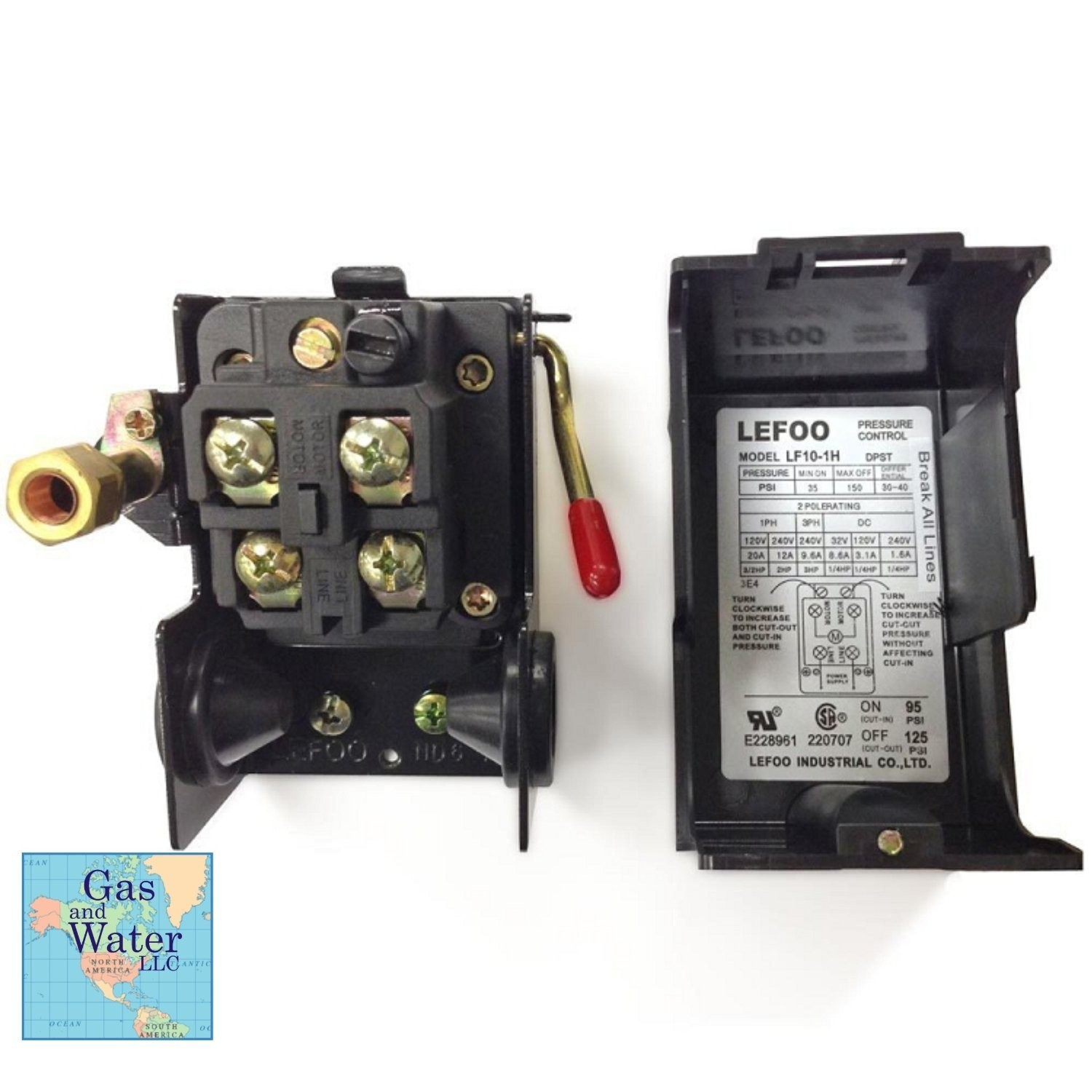 New H/D Pressure switch for air compressor 95-125 w/Unloader