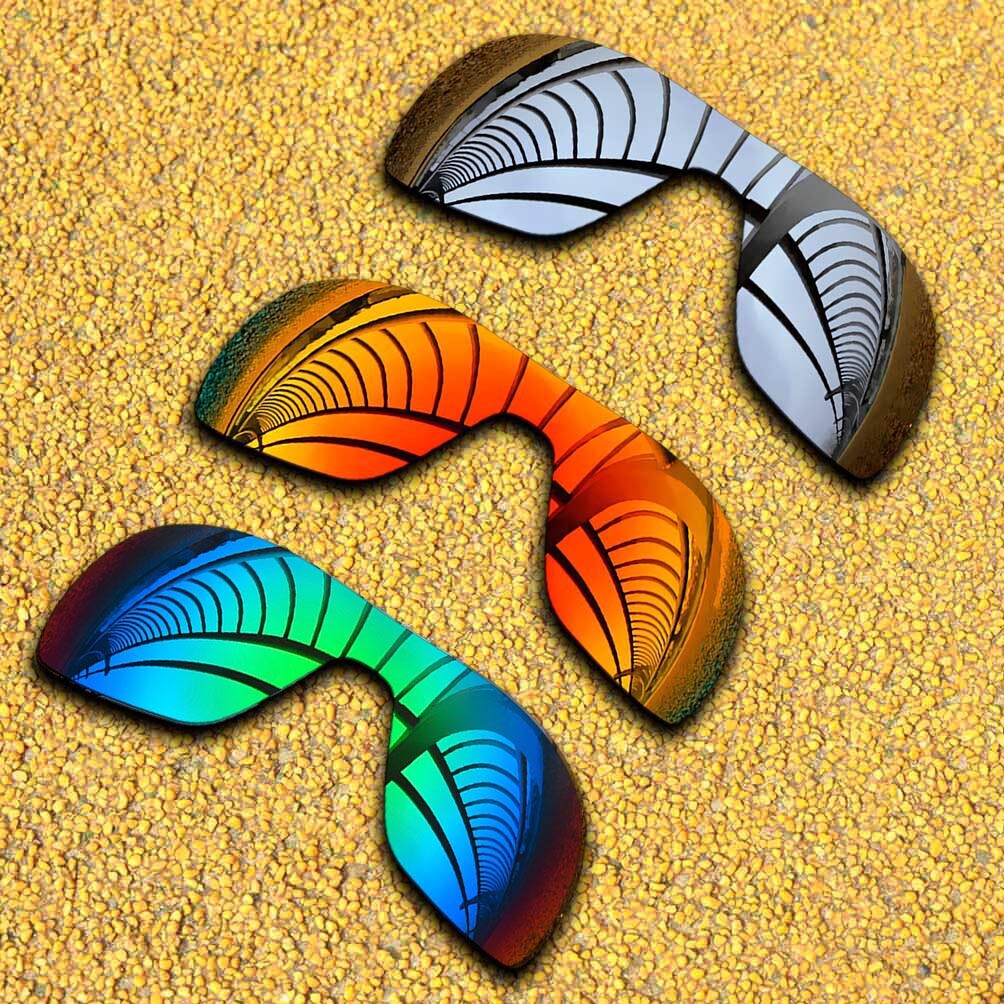 3 Sets Lenses Replacement for-Oakley Turbine Rotor Polarized-Silver&Red&Green