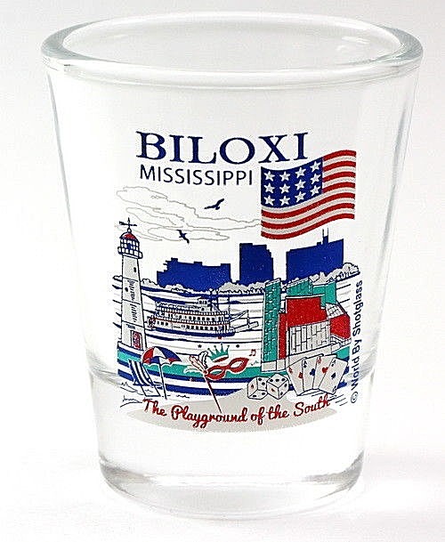 BILOXI MISSISSIPPI GREAT AMERICAN CITIES COLLECTION SHOT GLASS SHOTGLASS