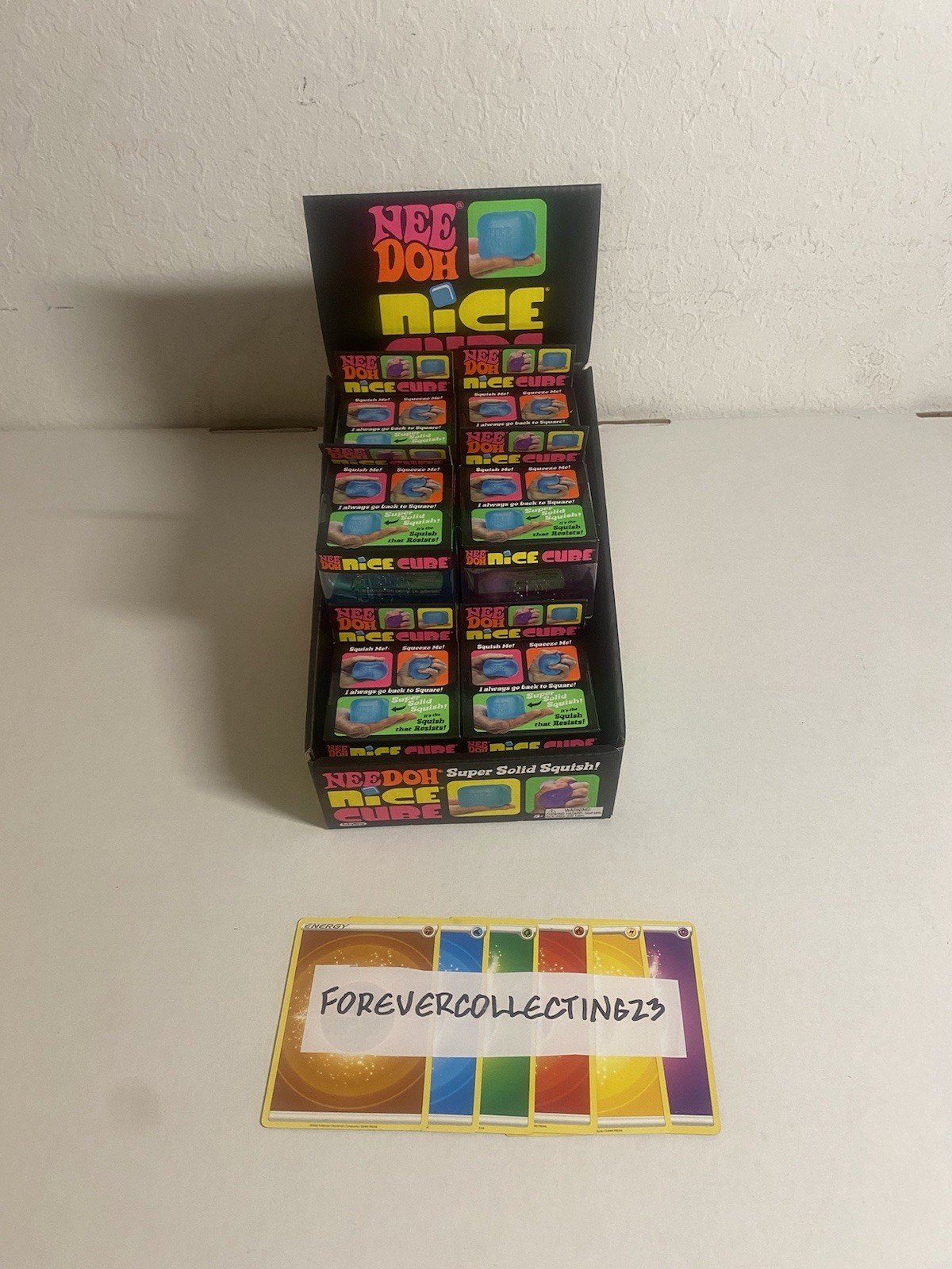 Nee Doh Nice Cube Super Solid Squish! ONE RANDOM COLOR Of Pink/Blue/Purple