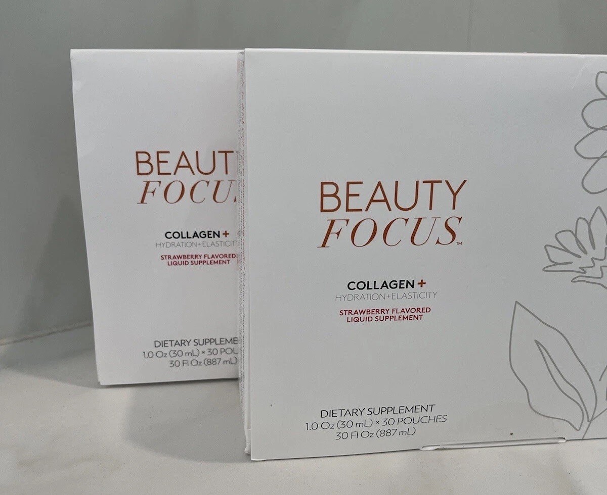 2 X Nu Skin Beauty Focus Collagen Plus Strawberry | Nuskin Liquid Collagen 11/26