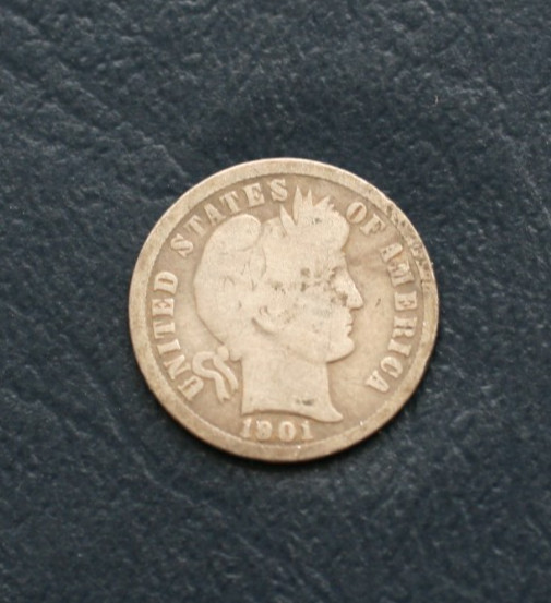 1901 O BARBER SILVER DIME  *VERY GOOD DETAILS*