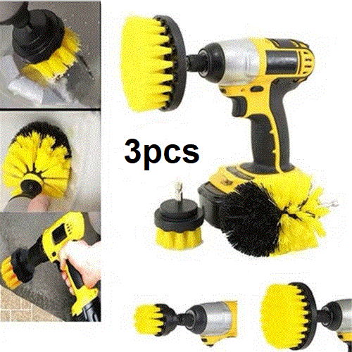 Drill Brushes Set 3pcs Tile Grout Power Scrubber Cleaner Spin Tub Shower Wall