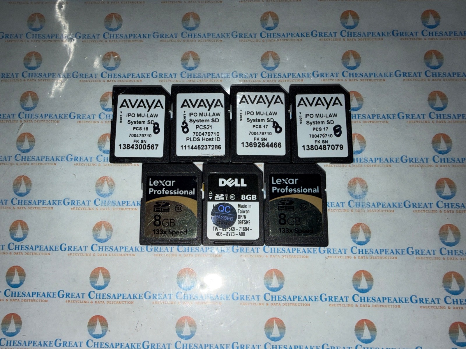 7 Various Brands 8GB SDHC Cards As Shown TESTED!