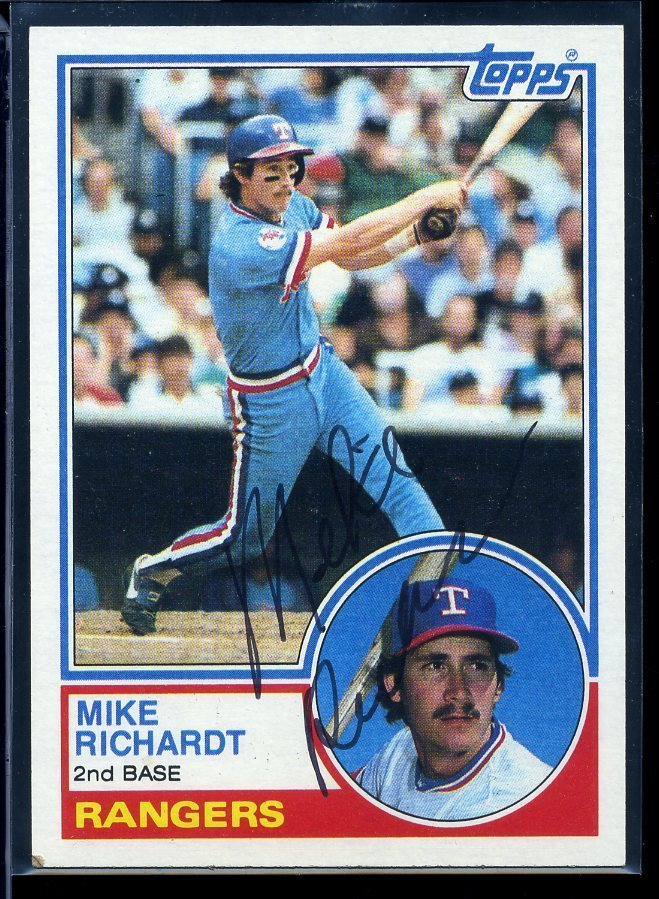 Mike Richardt signed autographed Auto 1983 Topps card #371