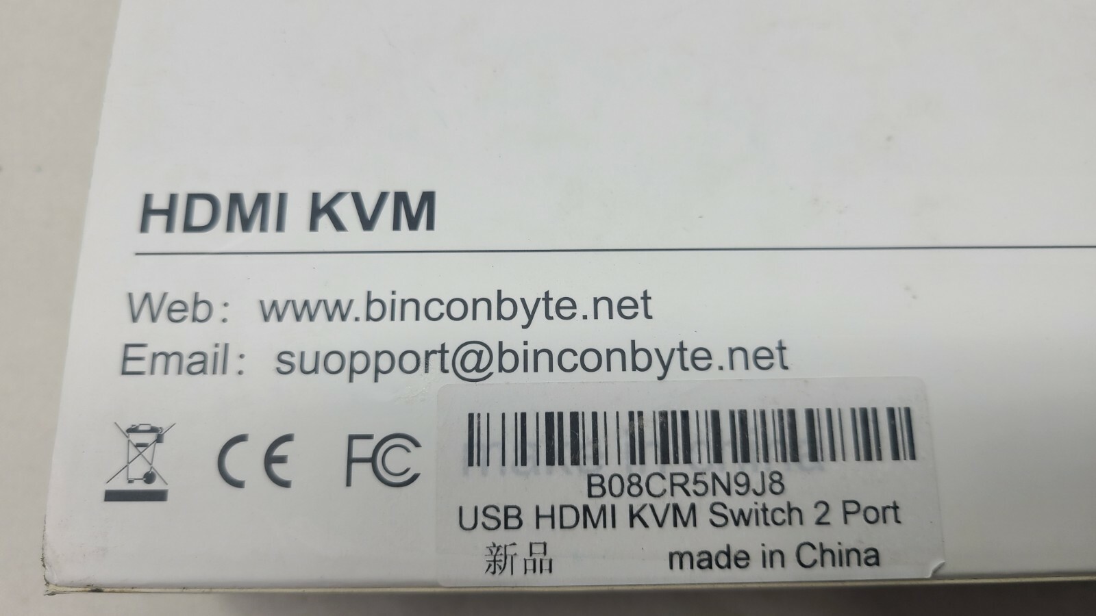 BICONBYTE 4K HDMI 3 USB KVM SWITCH 2X1. NEW