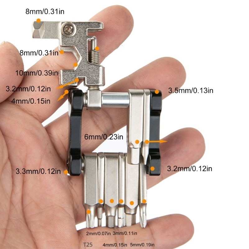 Bicycles Multitool with Bikes Tire Levers Spoke Wrench Set for Mountain Bikes