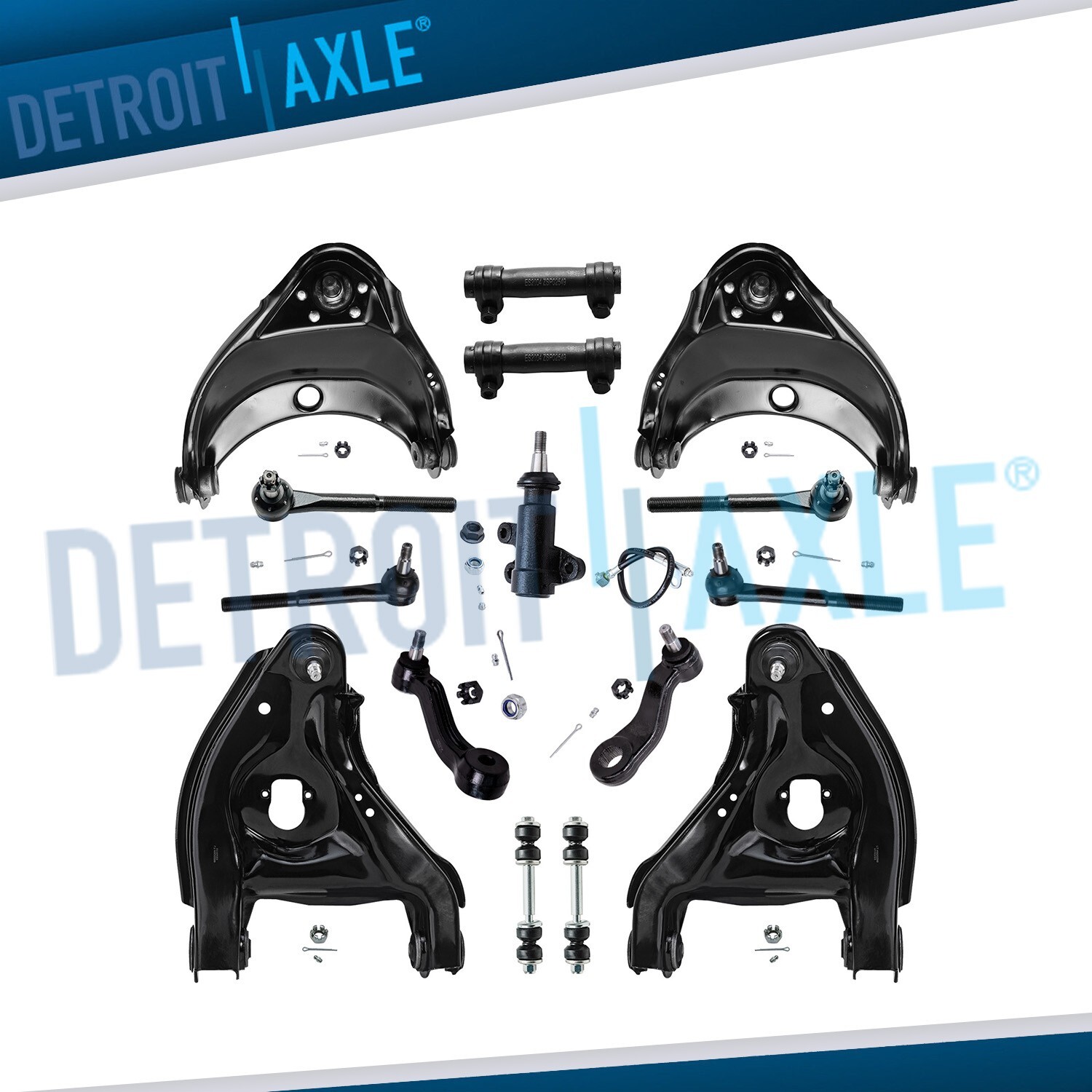 2WD Front Upper Lower Control Arms Kit for 1993 - 1999 GMC Chevrolet C1500 C2500