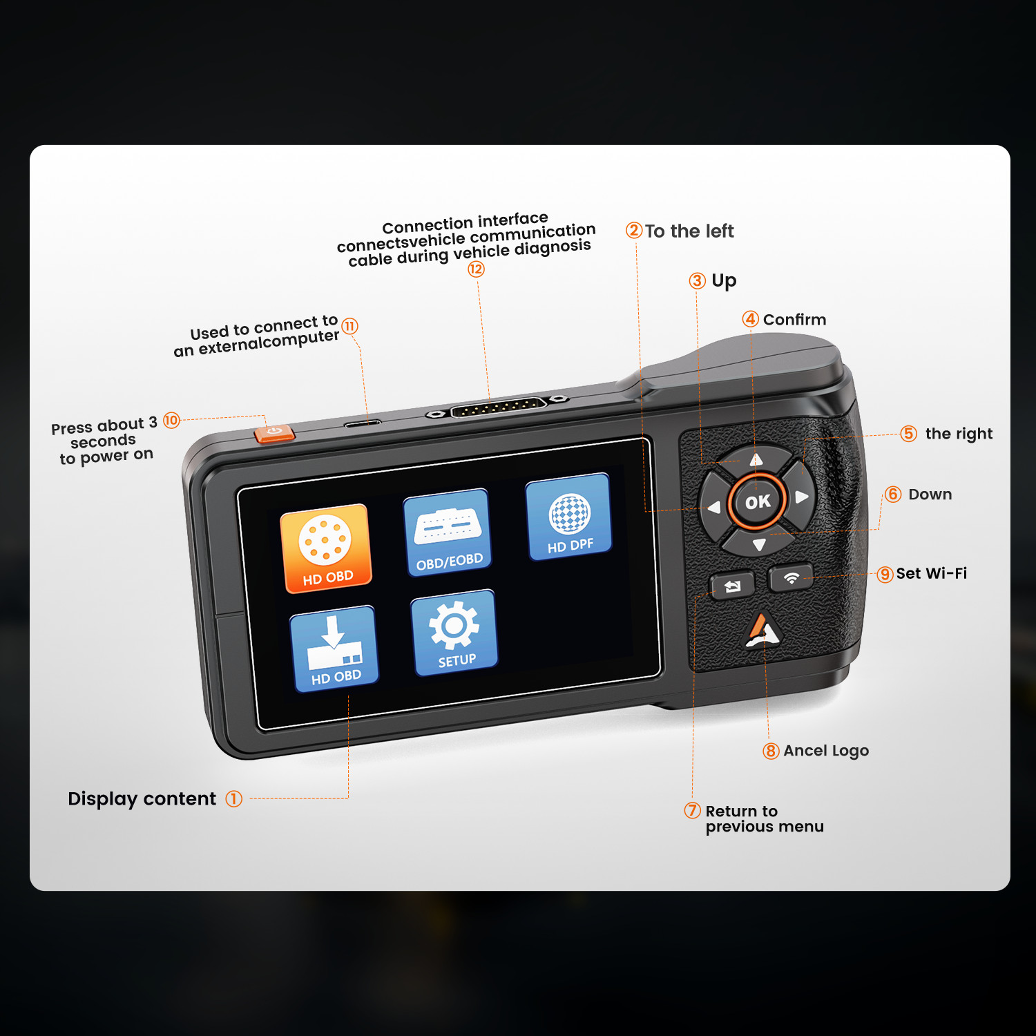Diesel Truck Scanner For Cummins Caterpillar Engine Code Reader DPF Reset Regen