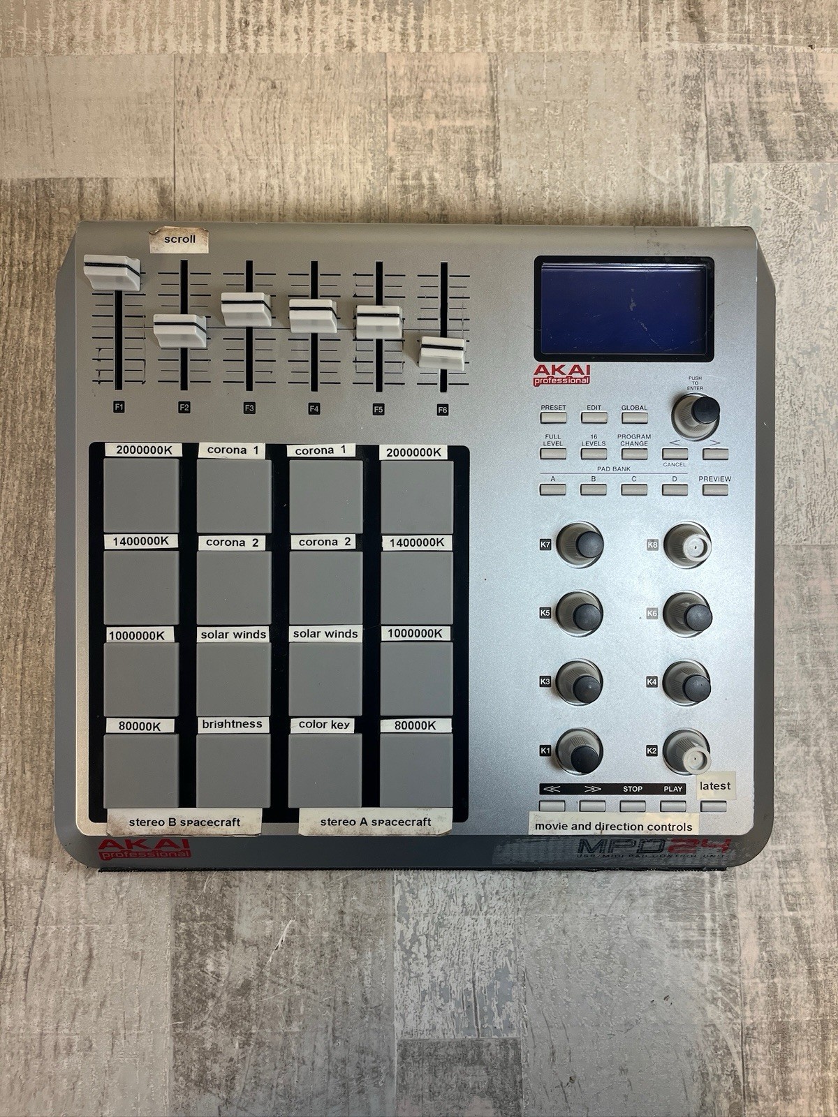 Akai Professional MPD24 USB MIDI Controller with Display - Used Tested Working
