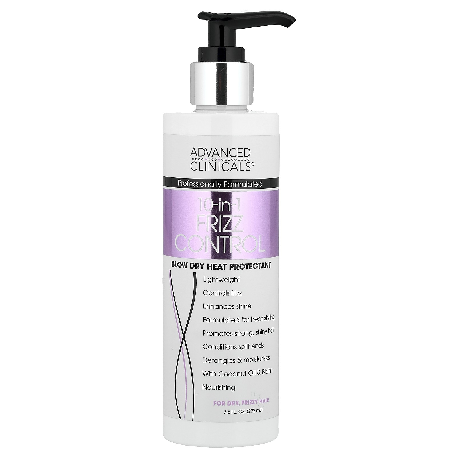 10-In-1 Frizz Control, Blow Dry Heat Protectant, For Dry, Frizzy Hair, 7.5 fl oz