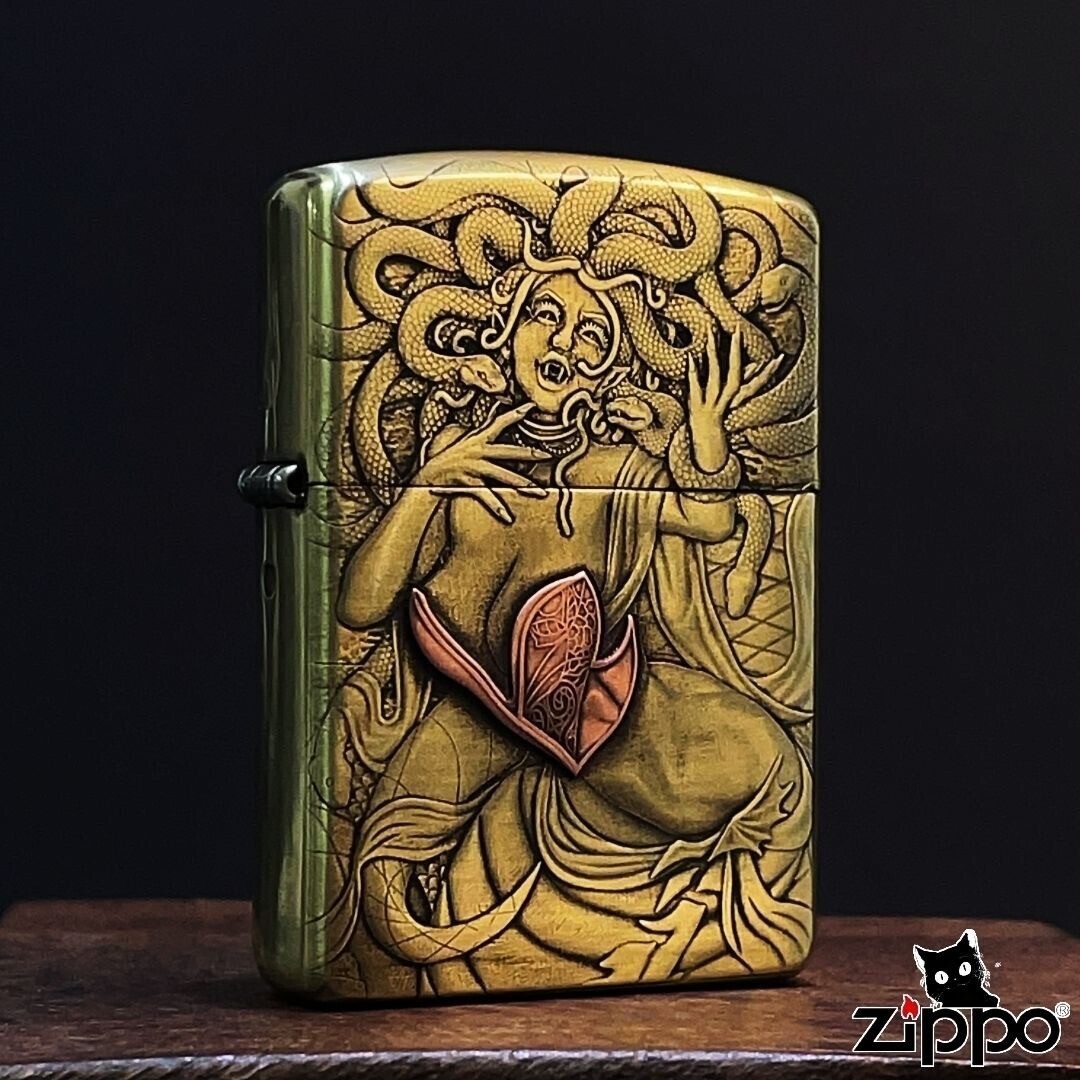 New Zippo oil Lighter Medusa with box