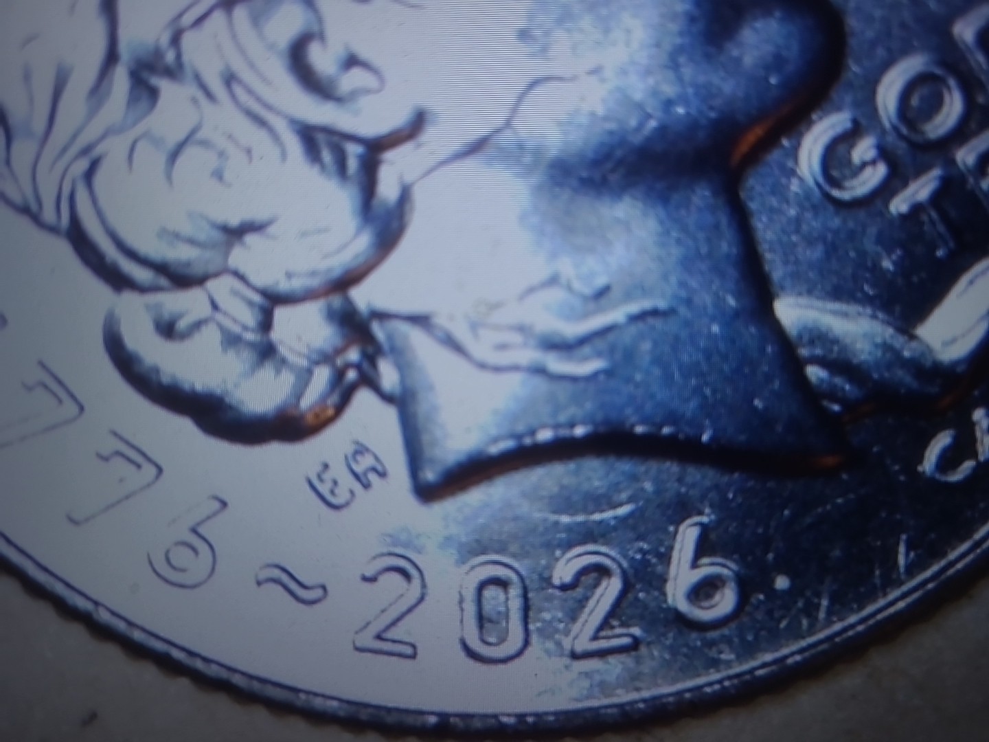 2 Different Type 1776-2026 P SemiQ Emerging Liberty Dimes W/ "Die Break Errors"