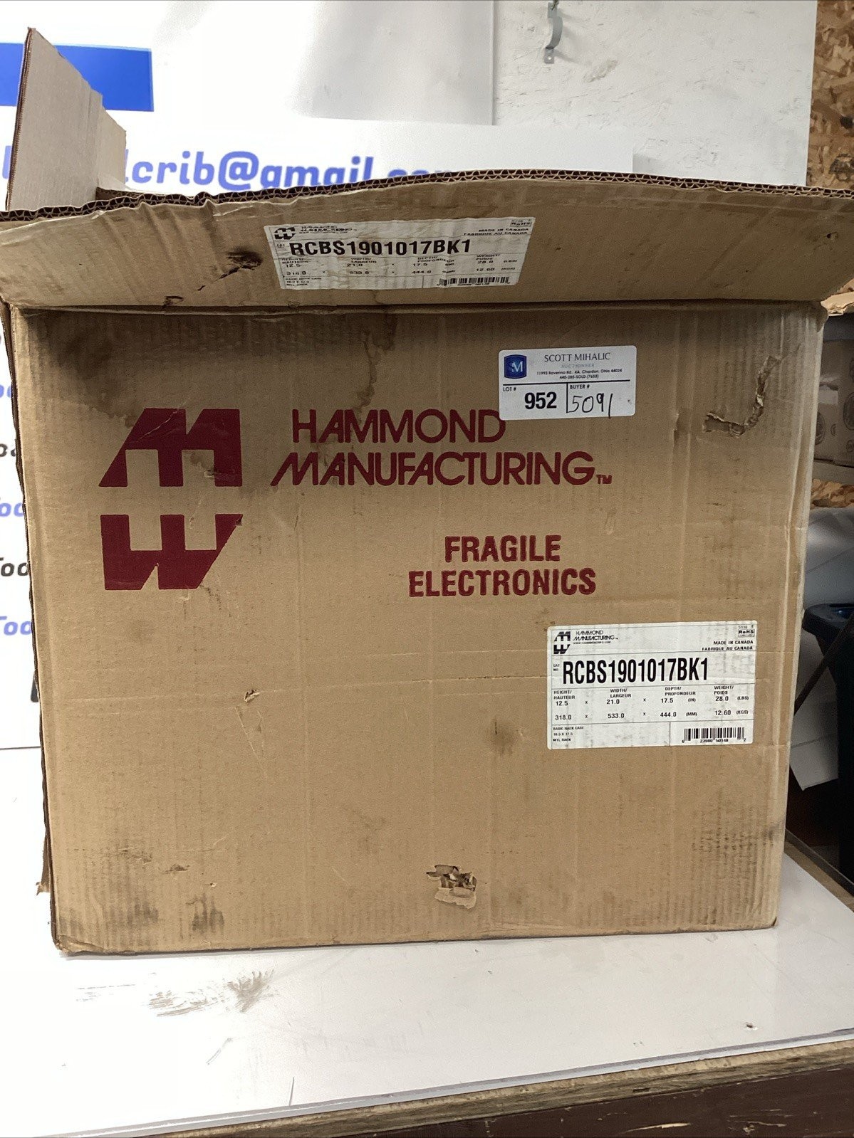 Hammond Manufacturing Server Rack PBPS19005BK2 L-443s