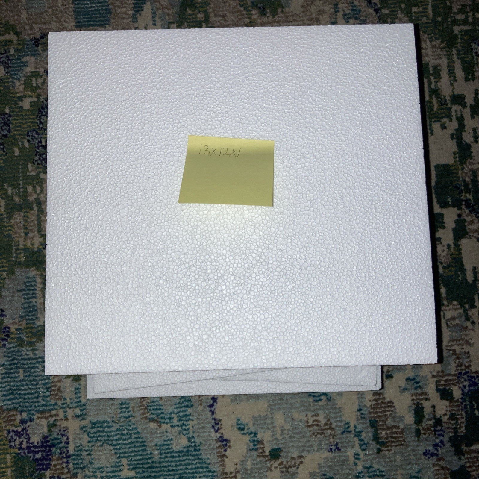 Styrofoam Packaging Pieces  13 x 12 x 1 Inch Lot Of 12 Pieces