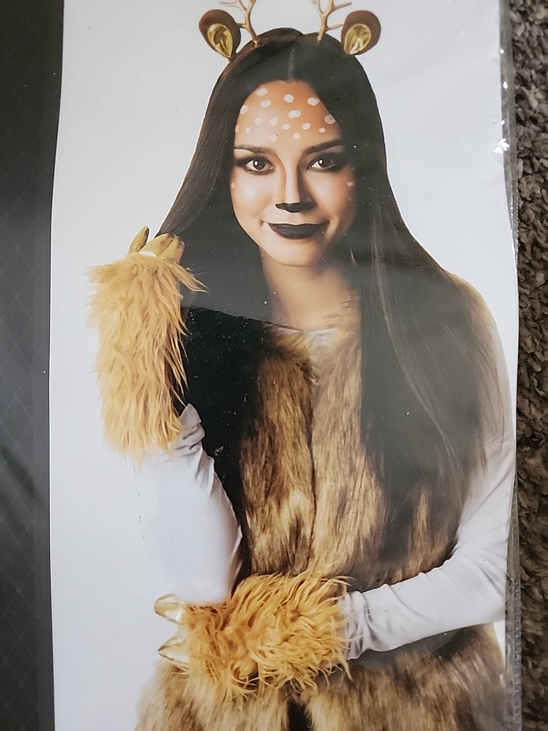 Woodland Deer Kit 4 Piece Adult OS Headband Paw Gloves Tail Halloween Dress Up