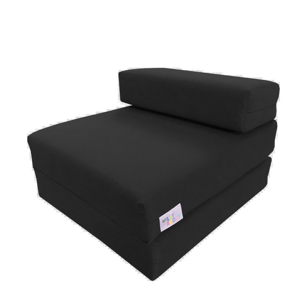 MyLayabout MEMORY FOAM Z Bed/Fold Out guest Bed Sofabed/Chair/Futon kids | Black