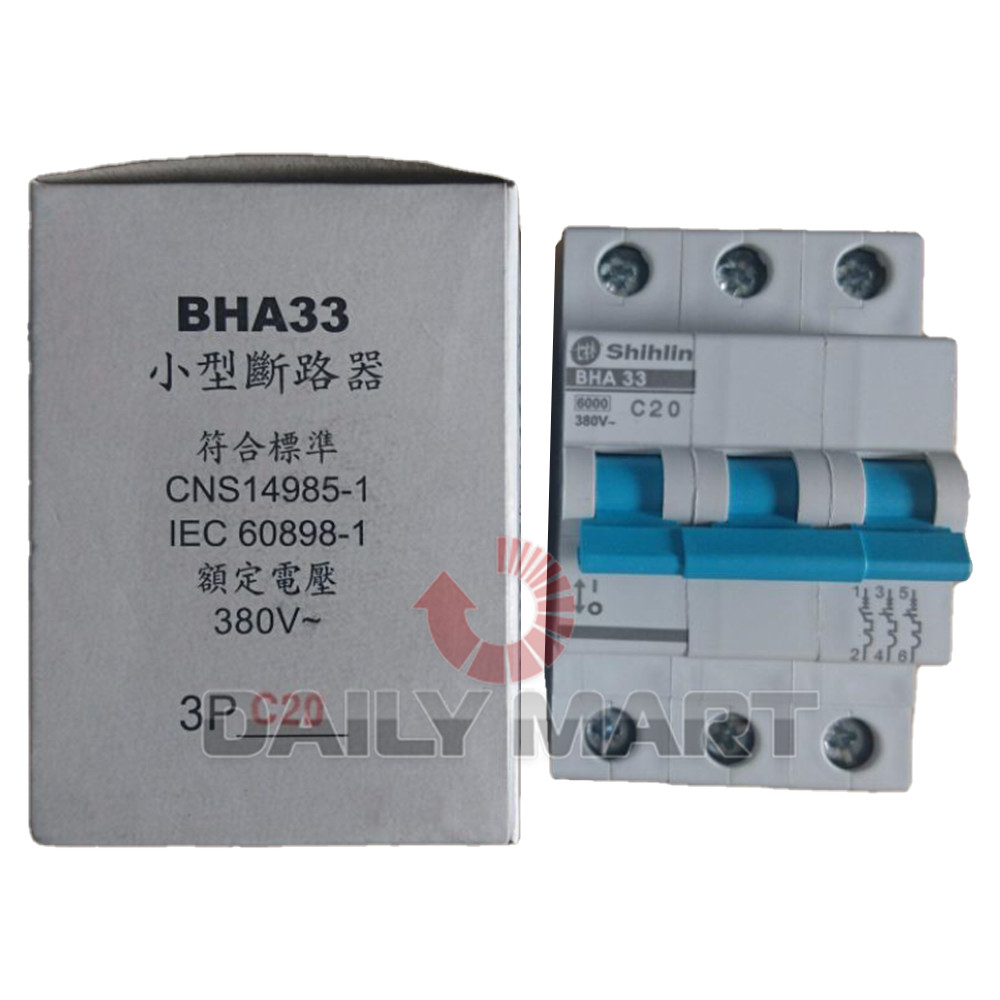 New In Box SHIHLIN BHA33 Circuit Breaker 3P C50 400V