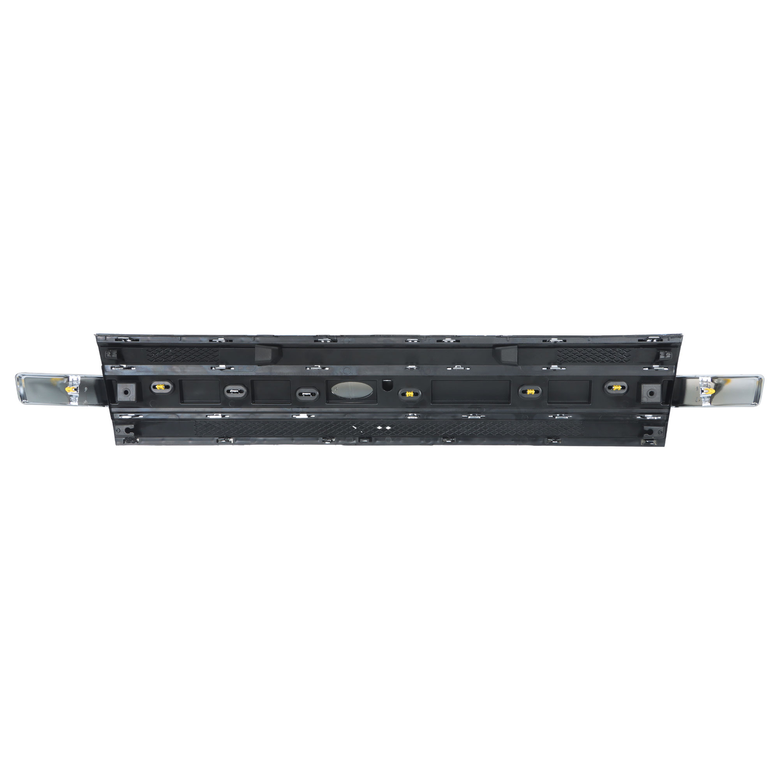 Front Upper Bumper Grille With Chrome Trim Plastic For 2013-2019 Ford Flex