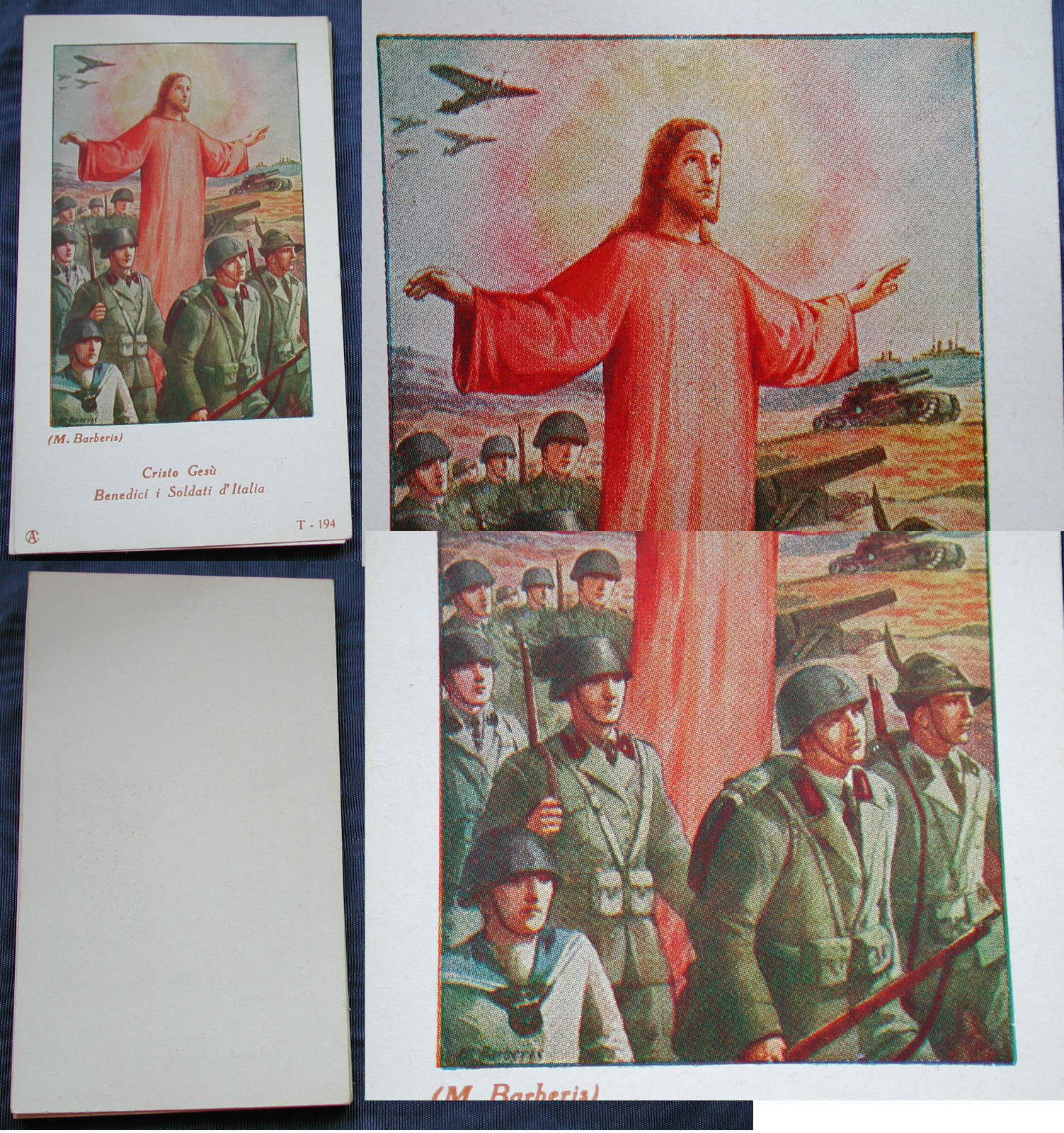 MILITARY SAINT KINGDOM OF ITALY "CHRIST JESUS BLESS THE SOLDIERS OF ITALY" KINGDOM