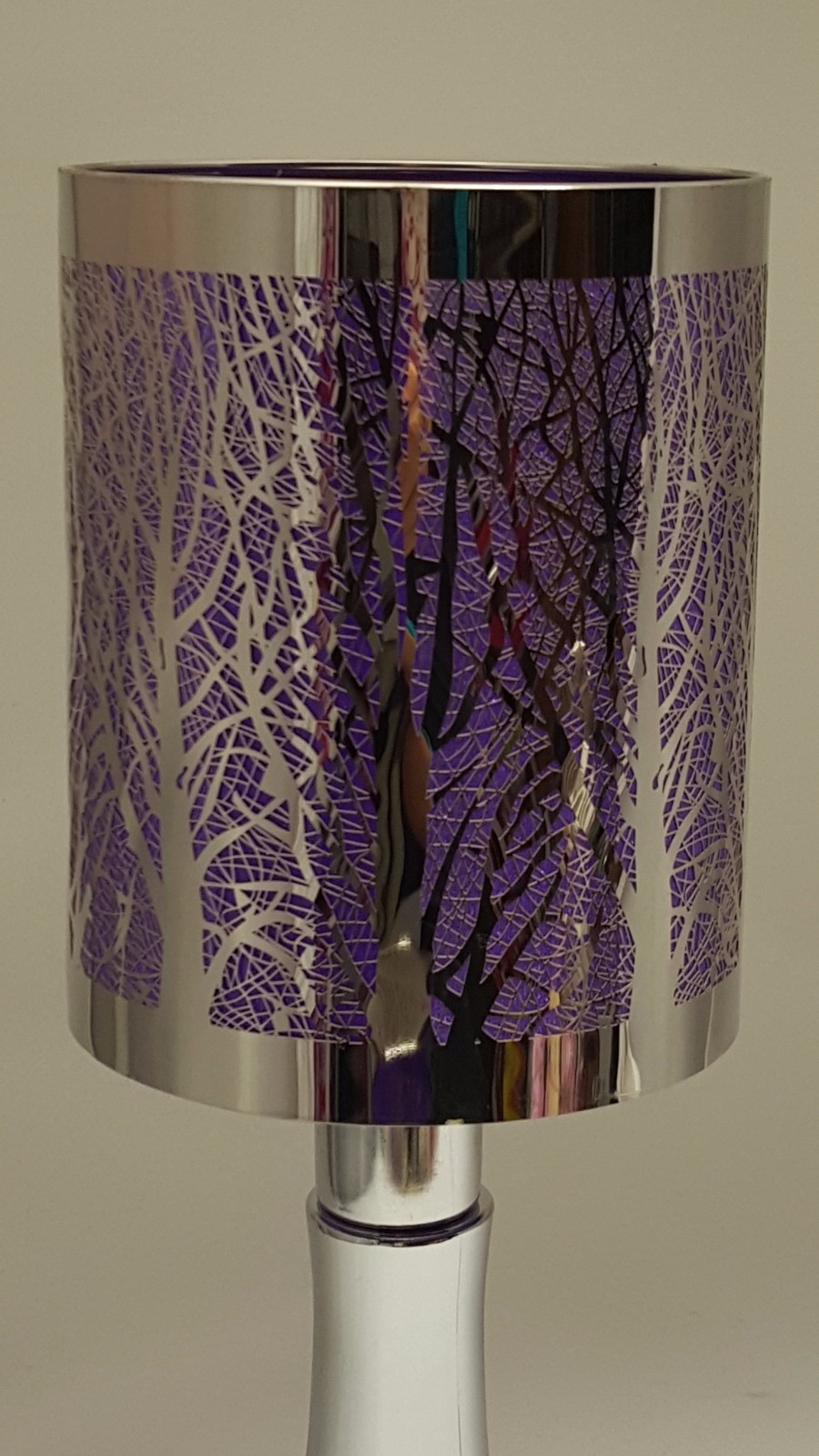 Fragrance ** Stainless Steel Table Touch Lamp Tree (Purple) Silver color