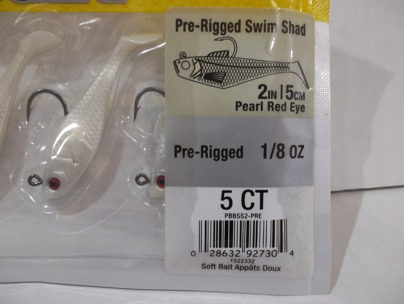 Berkley PowerBait 2" Pre Rigged 1/8 oz Swim Shad choose your colors! NIP