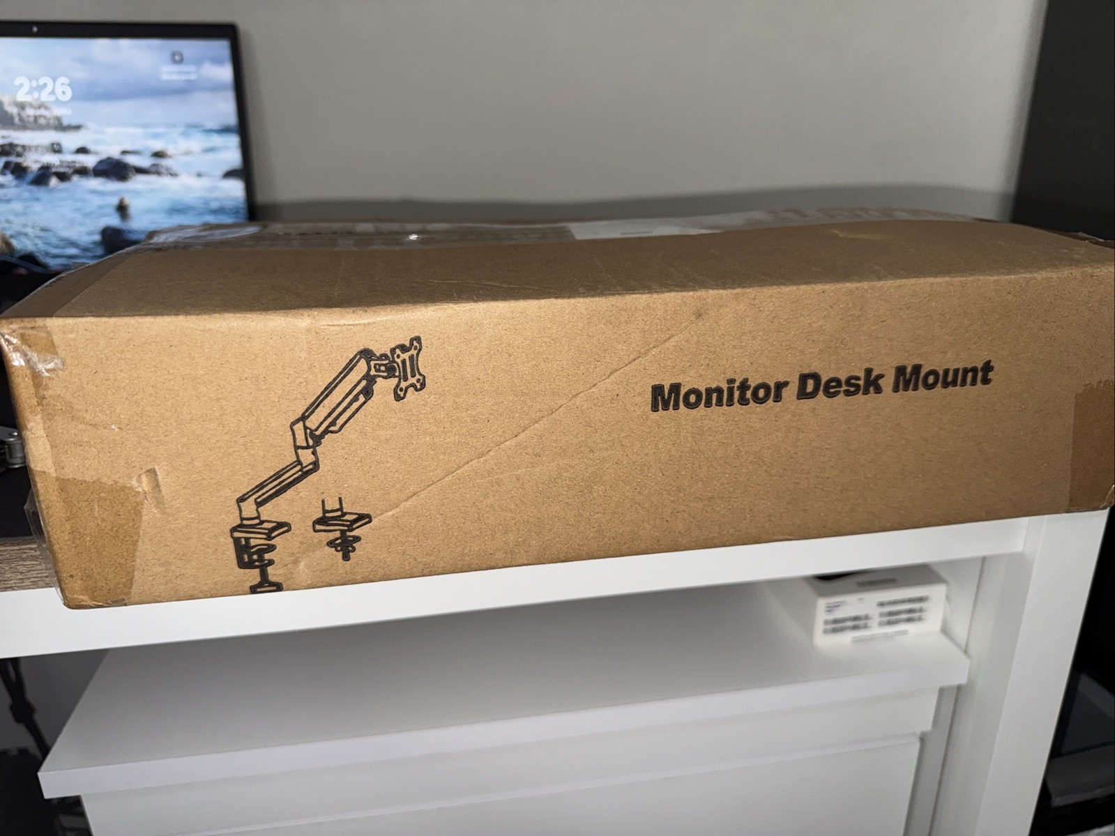 Gas Spring Single Arm Monitor Wall Mount for 13-32 Inch Screens - Full Motion...