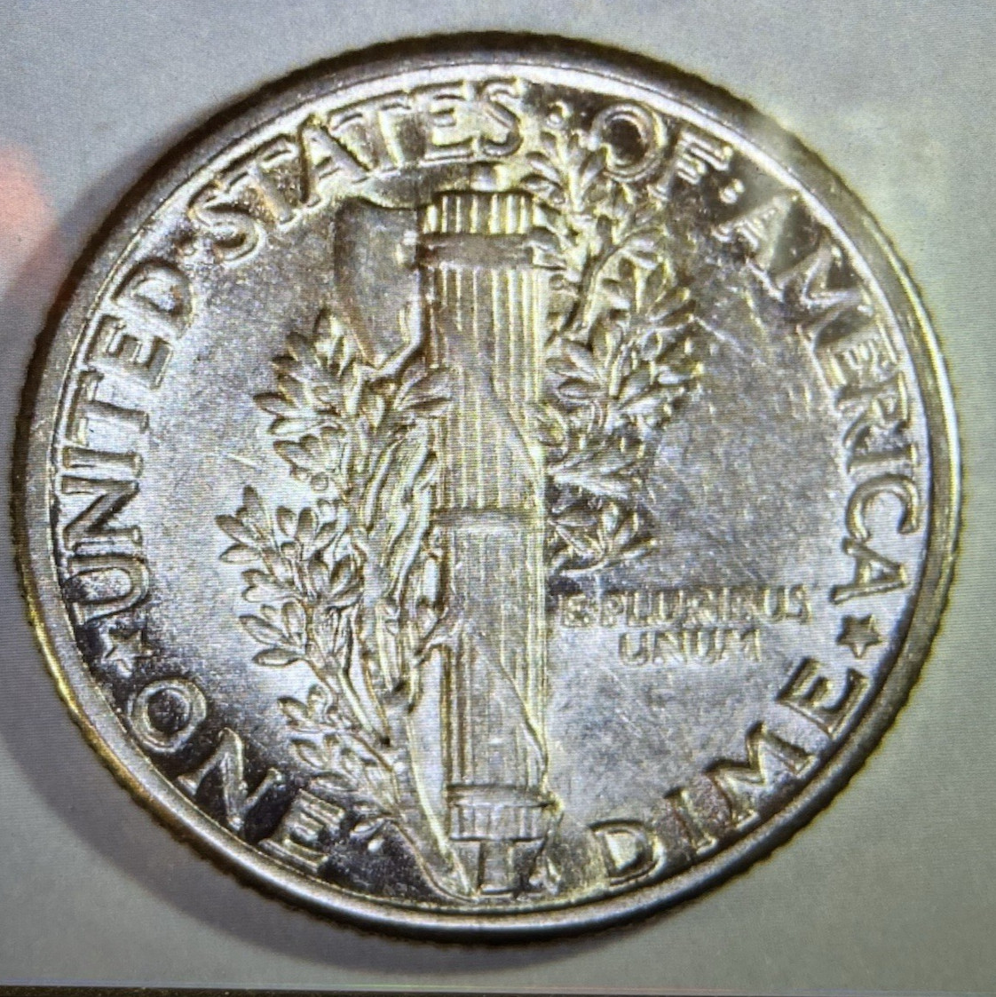 1931 mercury dime CHAU/BU