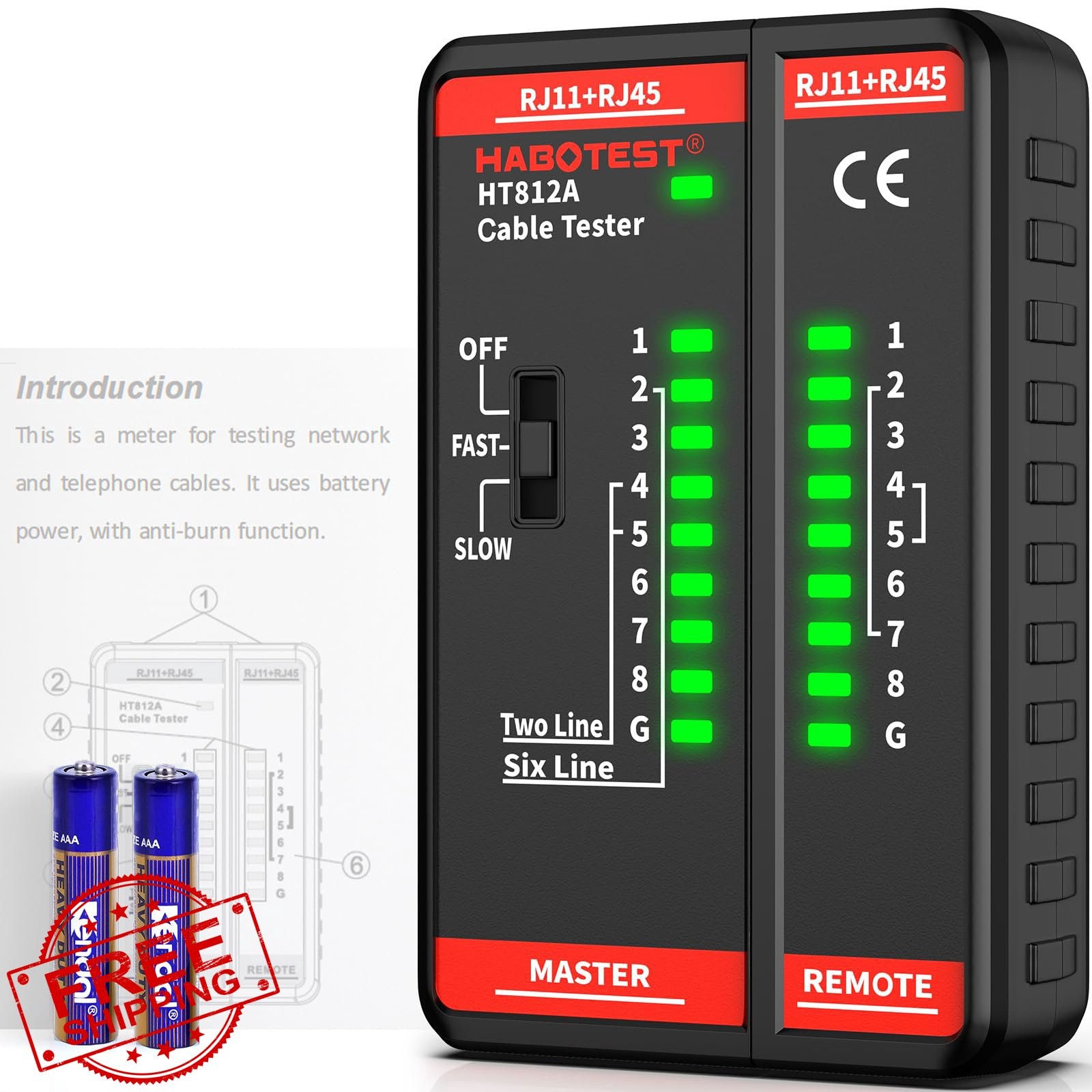 YOJOCK Ethernet Cable Tester HT812A