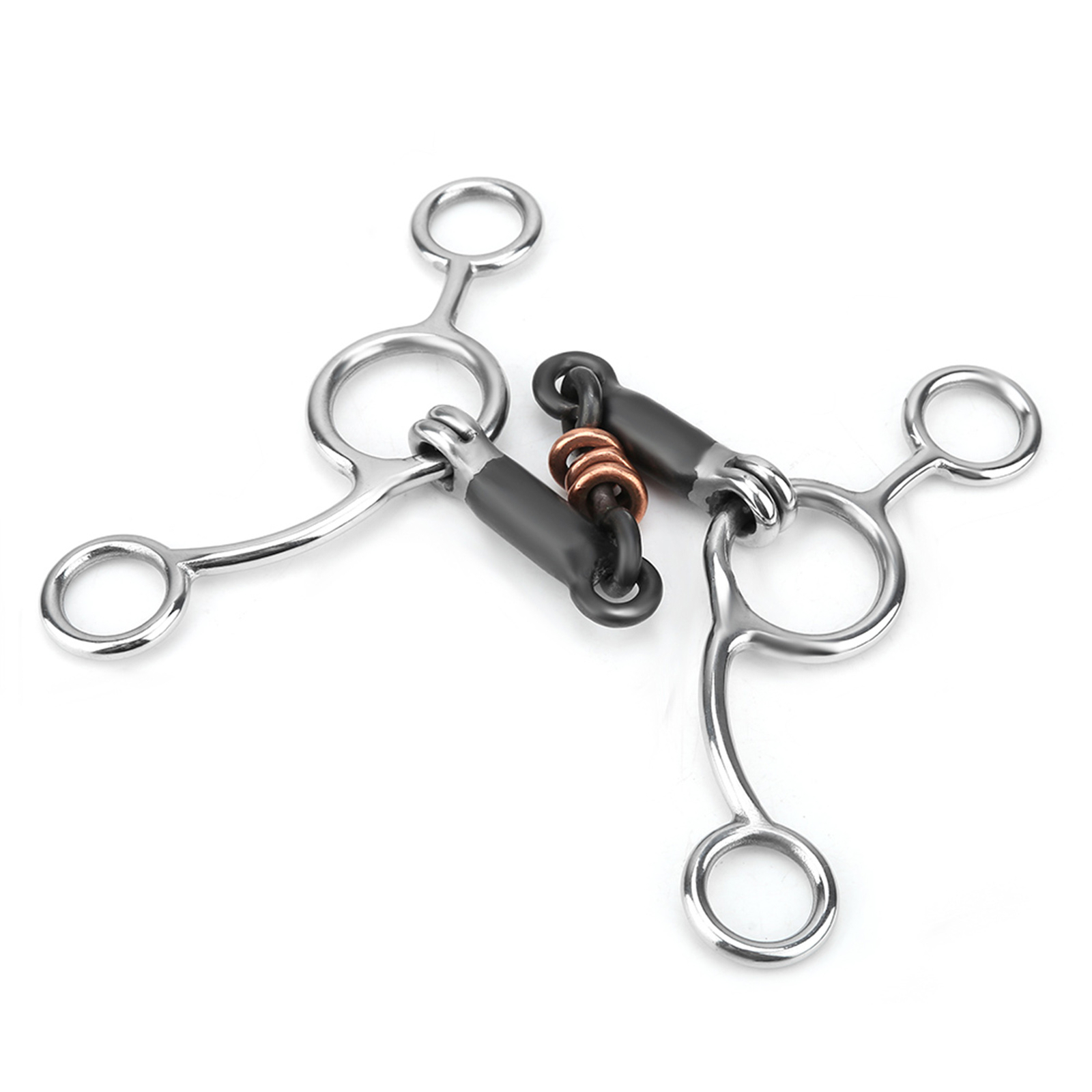 Horse Chew Stainless Steel Gag Bit With Black Steel Mouth♡