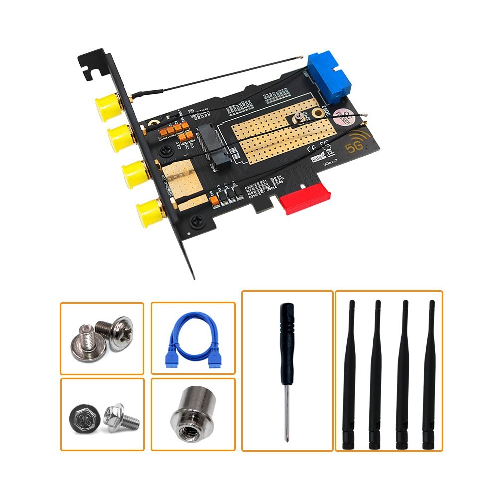 M.2 B key USB3.0 & PCIe dual bus interface 5G WWAN card Adapter