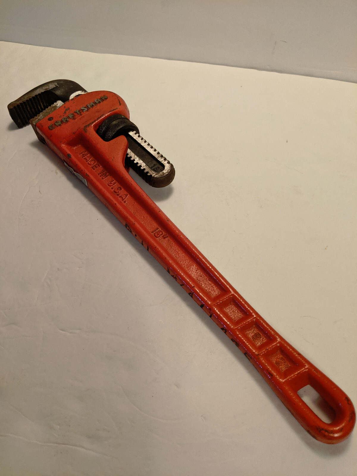 CRAFTSMAN 18 inch Pipe Wrench Heavy Duty MY51653 Made in USA B2 vintage