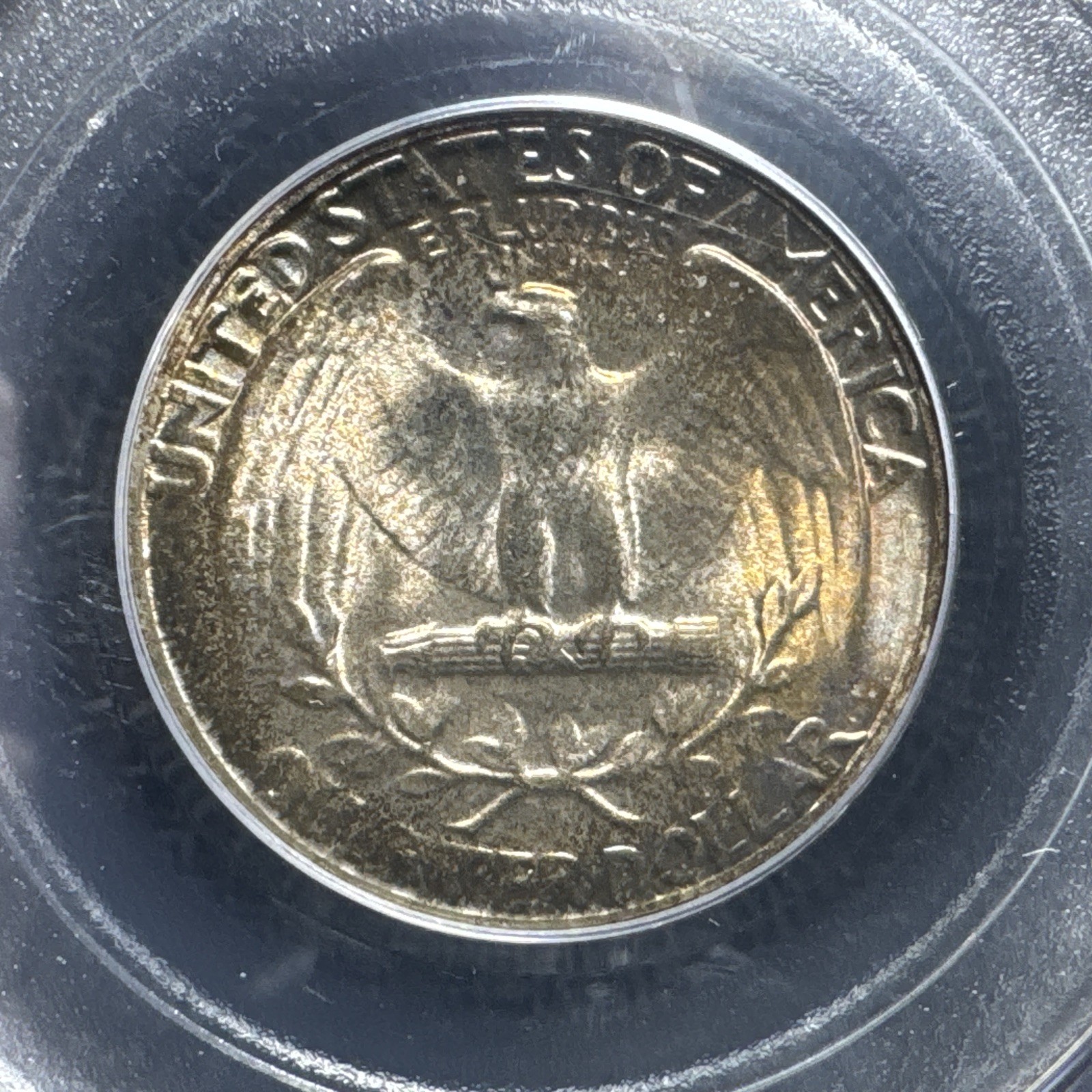 1954 WASHINGTON QUARTER GRADED PCGS MS66 Beautiful Gentle TONING