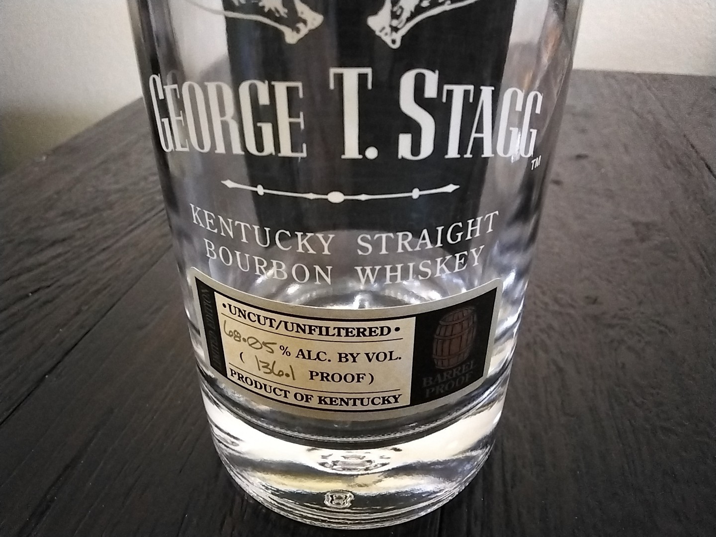 George T. Stagg 2024 Bourbon Empty Unrinsed Bottle 750ml 2024 136.1 Proof BTAC