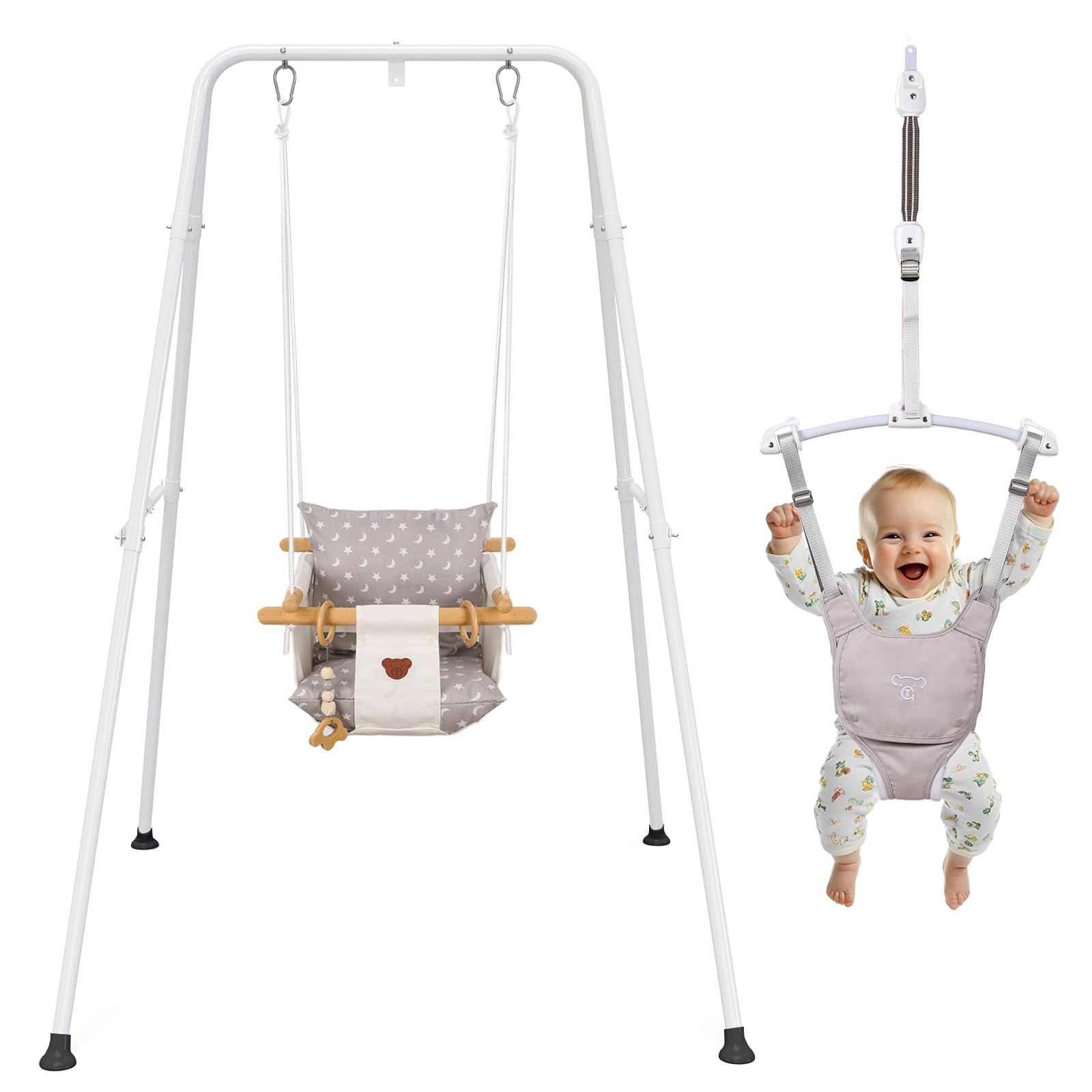 2 in 1 Baby Jumper & Swing, Baby Jumper for Indoor and Outdoor Use, Toddler S...