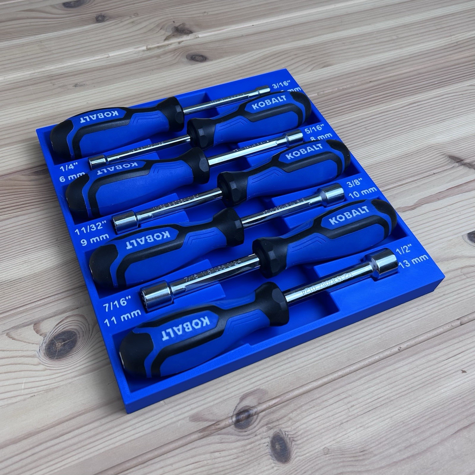 Organizer/Tray for KOBALT Nut Driver Set - Compatible with Model #87050 - Blue