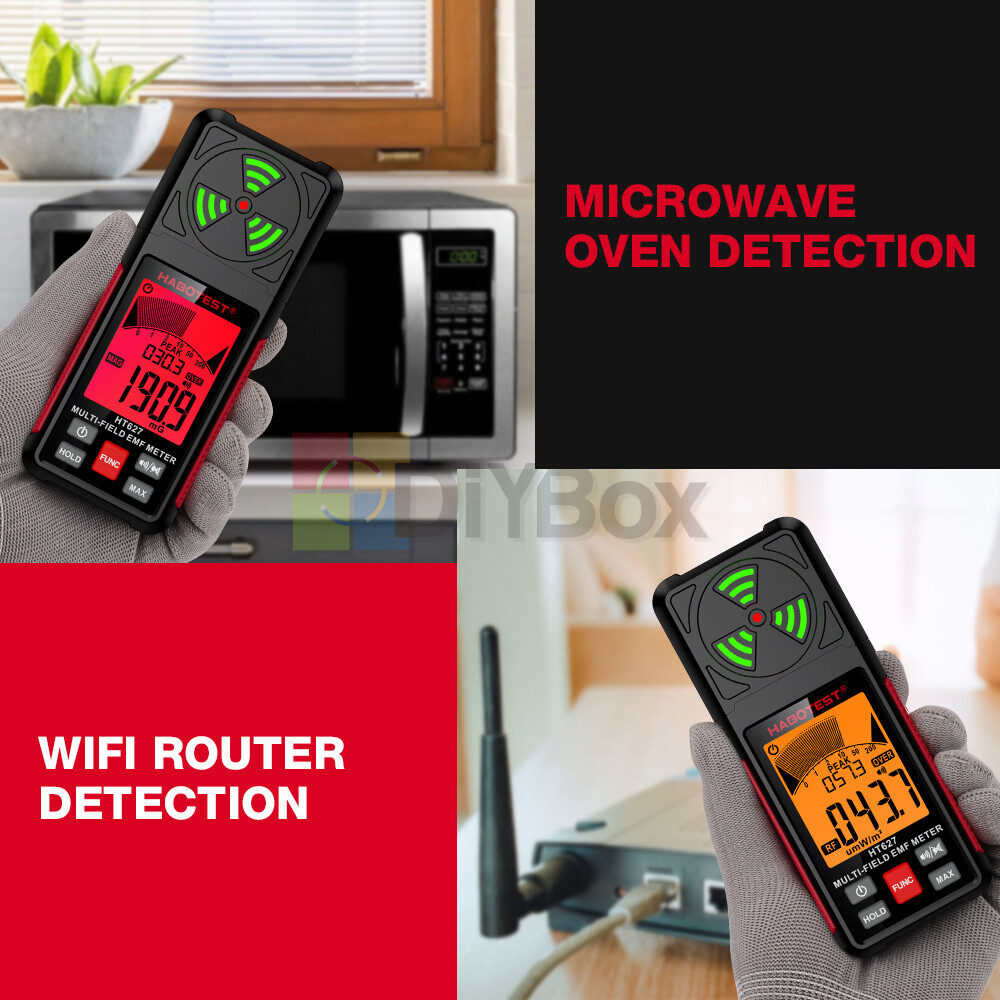 HABOTEST Radiation Detector EMF Meter HT627 Digital Electromagnetic Frequency