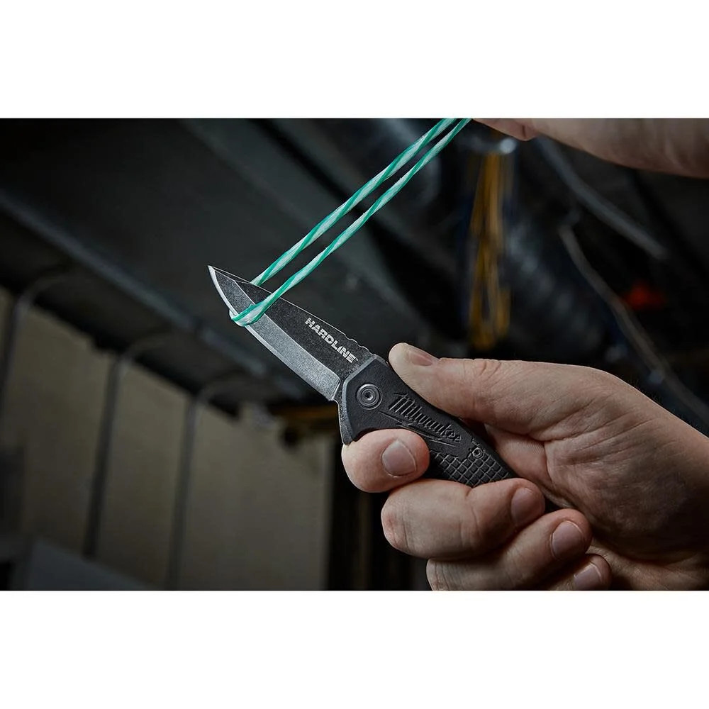 Milwaukee 2.5 In. Hardline Smooth Drop Point Blade Pocket Knife