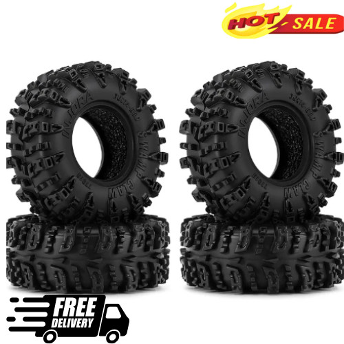 INJORA 36 * 14mm 0.7" Swamp Claw Tires for 1/30 Axial