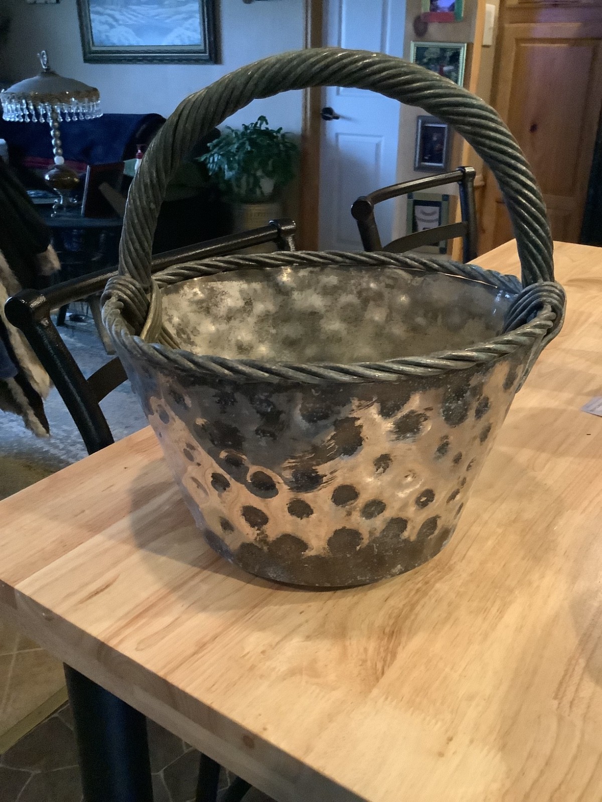 Vintage Godinger Silver-Plated Basket Handcrafted India Large & Heavy Planter