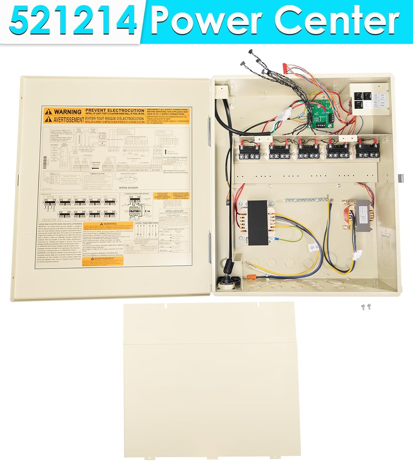 115/230V 521214 Power Center W/Transformer for Intellichlor IC60 IC20 IC40