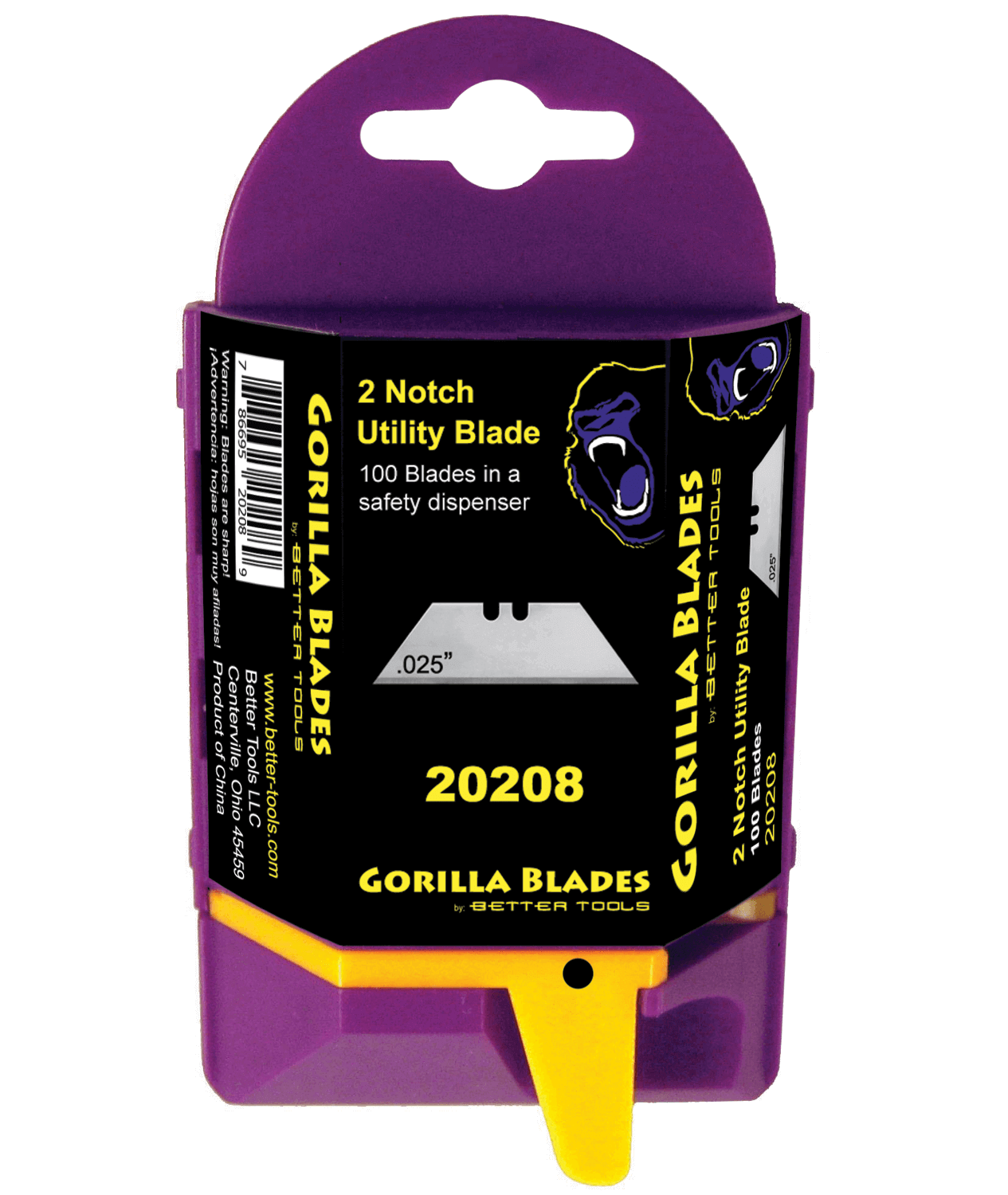 Better Tools Utility Blades Safety Dispenser 100 Pack