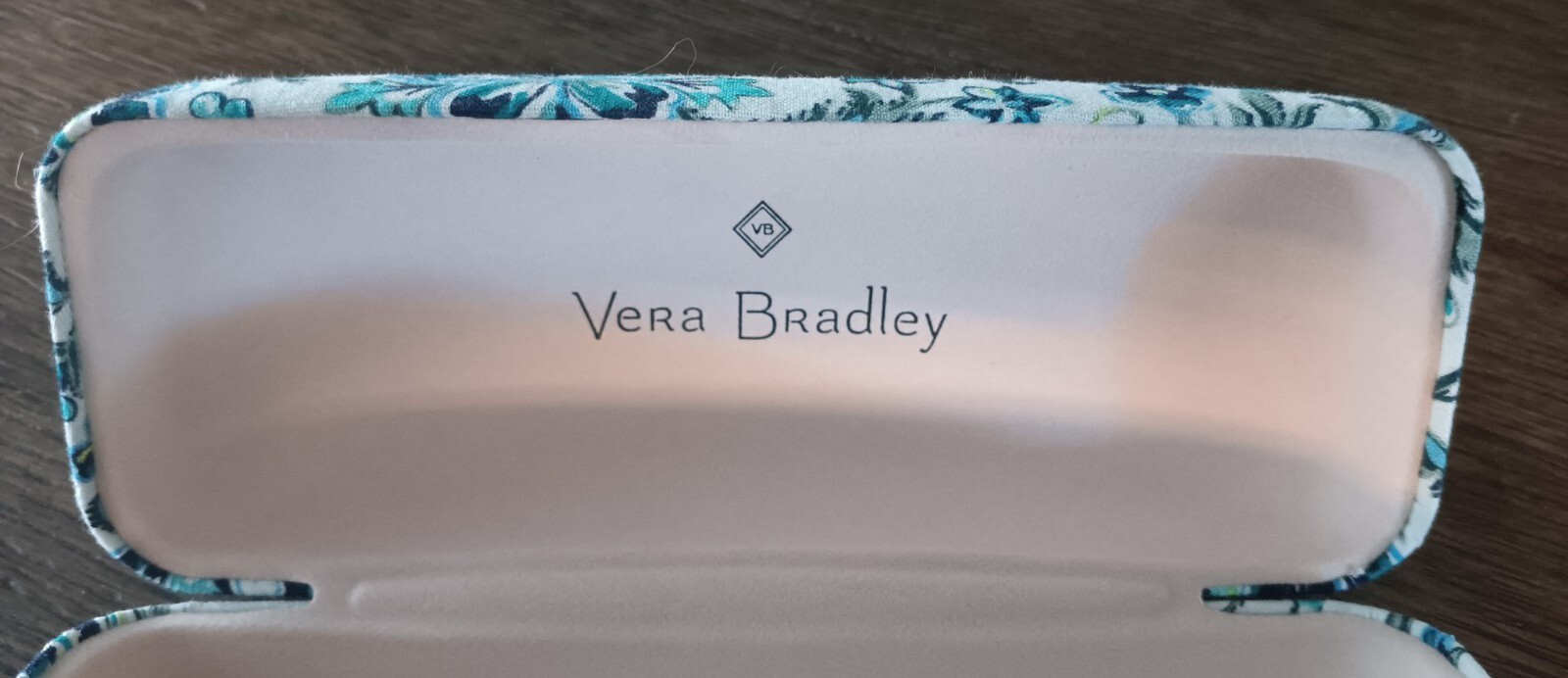 Vera Bradley Eyeglass Hard Case Daisy Dot Paisley Teal Pattern Retired VERY NICE