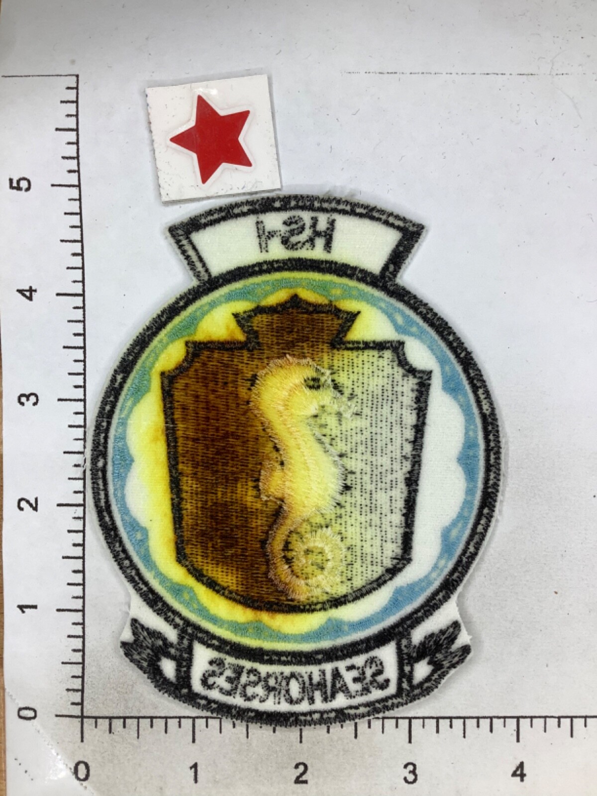 VINTAGE US NAVY HS-2 SEAHORSES SQUADRON PATCH