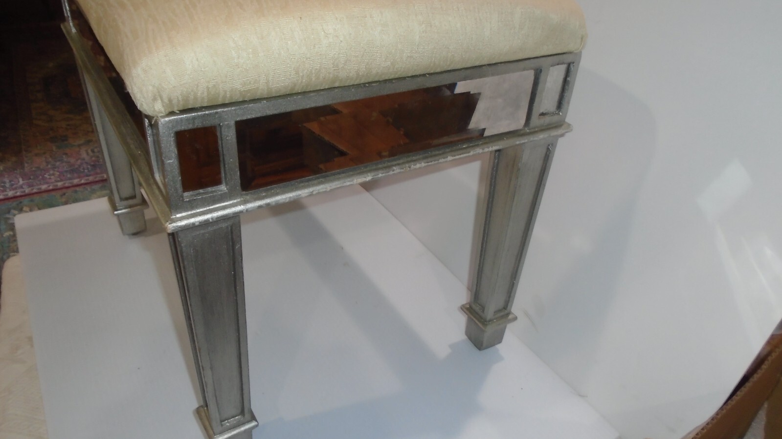 Retro Foot Stool Ottoman Mid Century