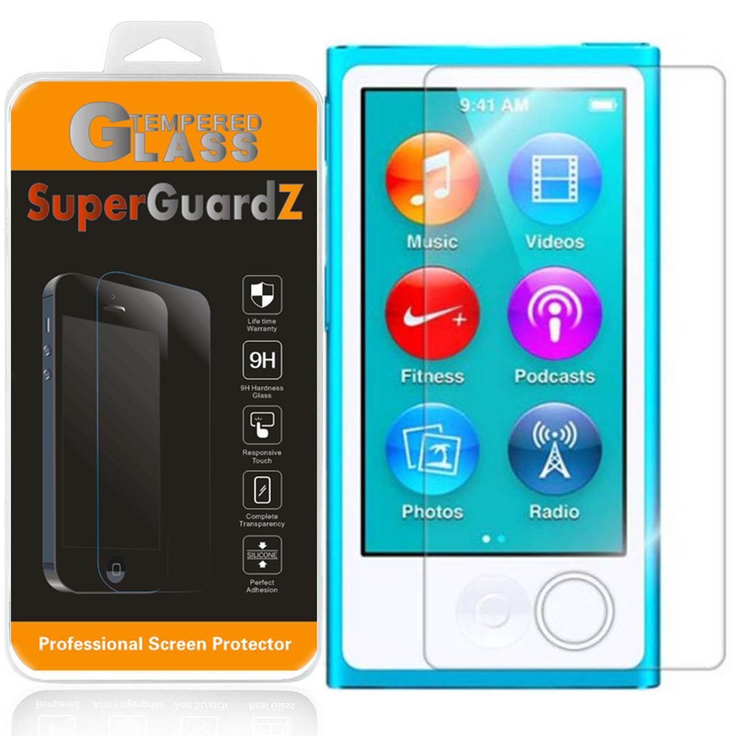 [3-PACK] SuperGuardZ® iPod Nano 7 (7th Gen) - Tempered Glass Screen Protector