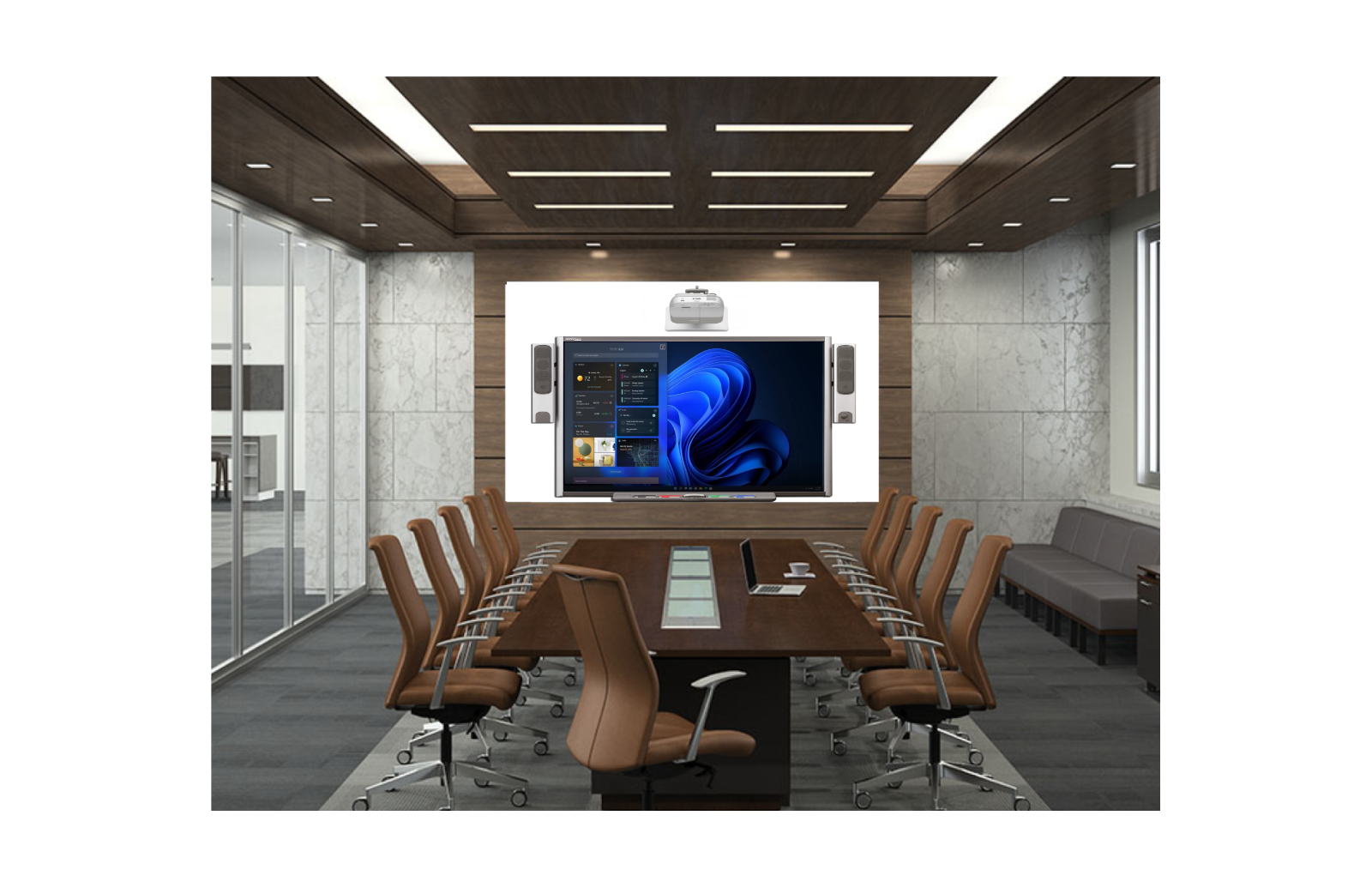 Interactive Smart Board & Projector Combo For Classroom / Office Professionals