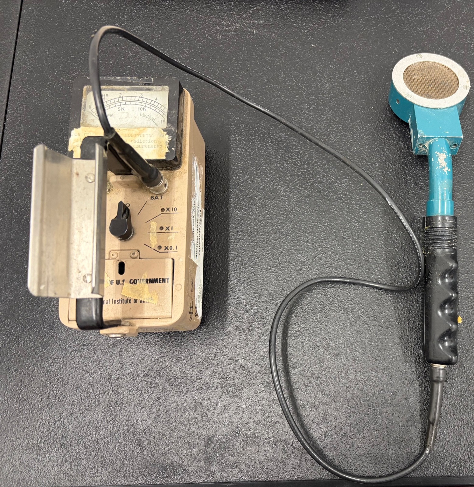 LUDLUM MODEL 2 SURVEY METER WITH 44-9 DETECTOR PROBE