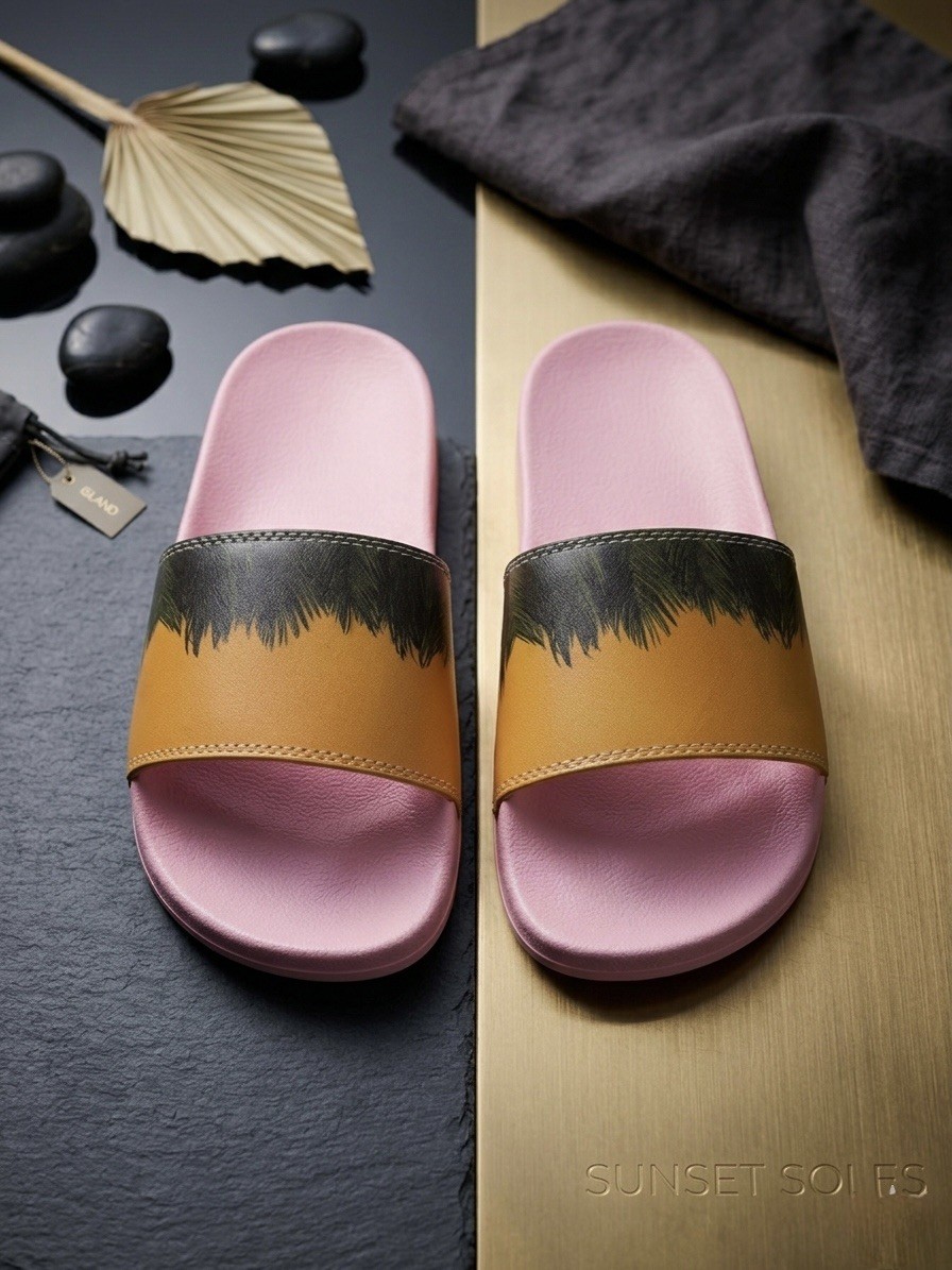 Palm tree nature’s vibe unisex Slide Sandals