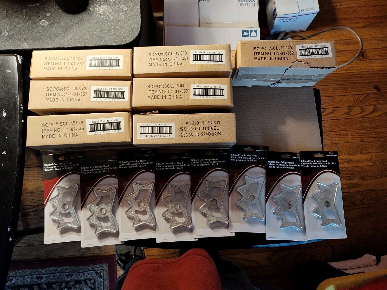 Lot Of 29 Sportcraft Billiards Cue Bridge Heads New In Package